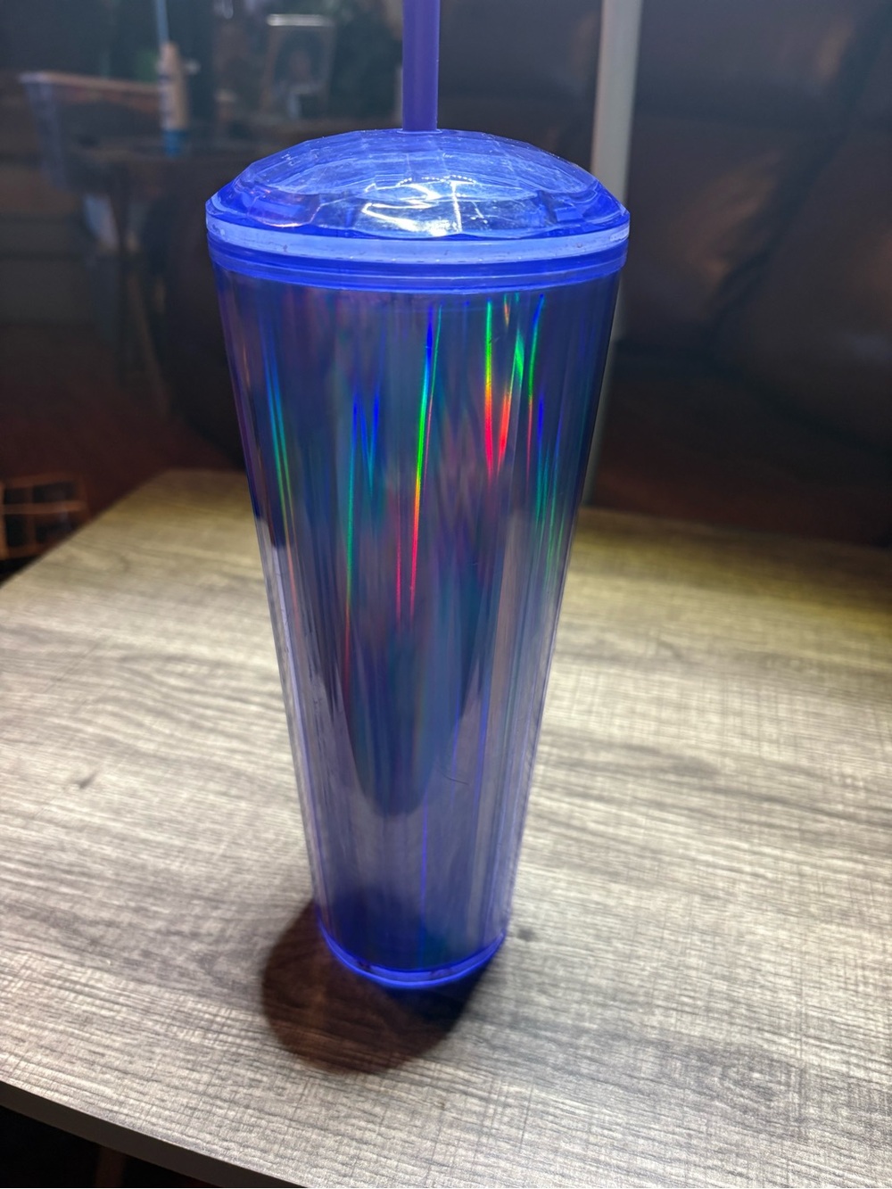 Starbucks Blue Iridescent Tumbler with Straw